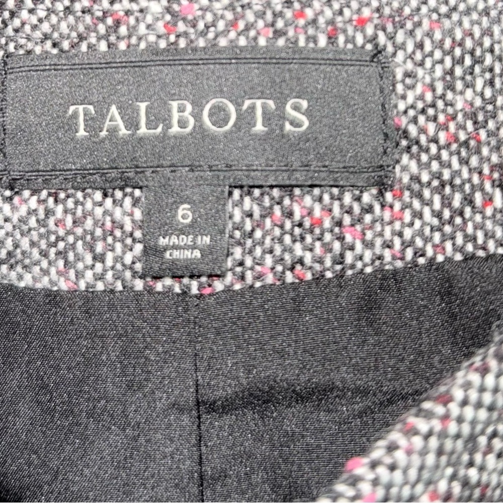 Talbots Size 6 Gray and Pink Tweed A-Line Skirt - Picture 8 of 15